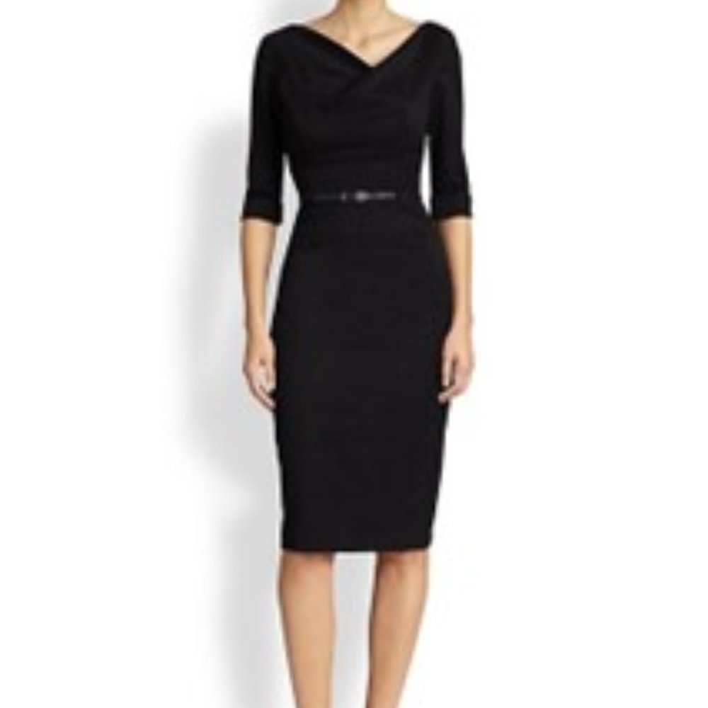 Black Halo Jackie O 3/4 Sleeve Dress Sz 6 NWT